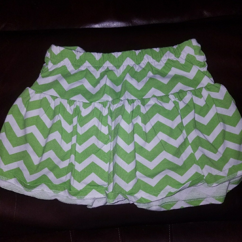 Green and white short